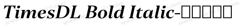 TimesDL Bold Italic字体转换